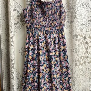 Old Navy Blue and Pink Smocked Sundress